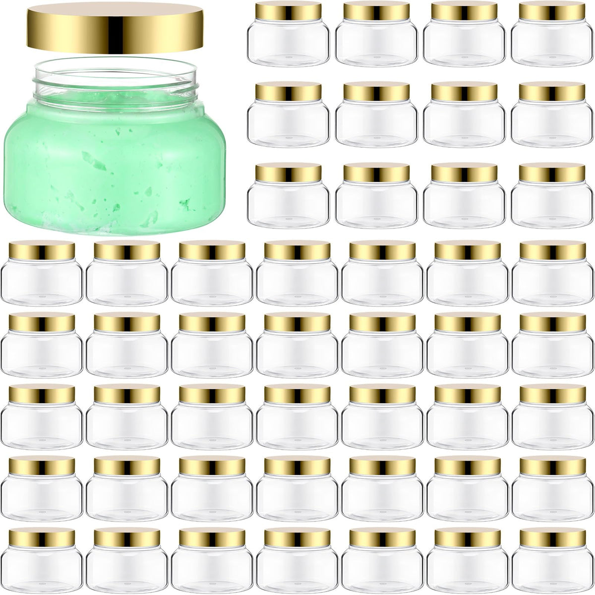 Mumufy round plastic container with clear body and lid for easy visibility.
