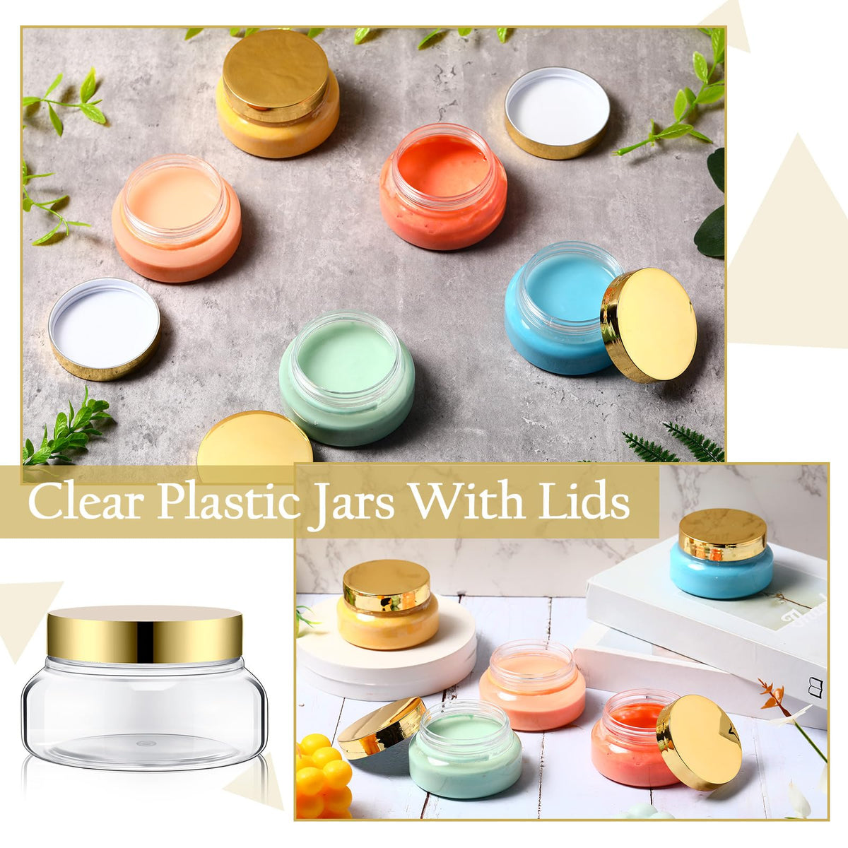 Mumufy gold-lidded container features gas-tight seal for secure cosmetic storage.