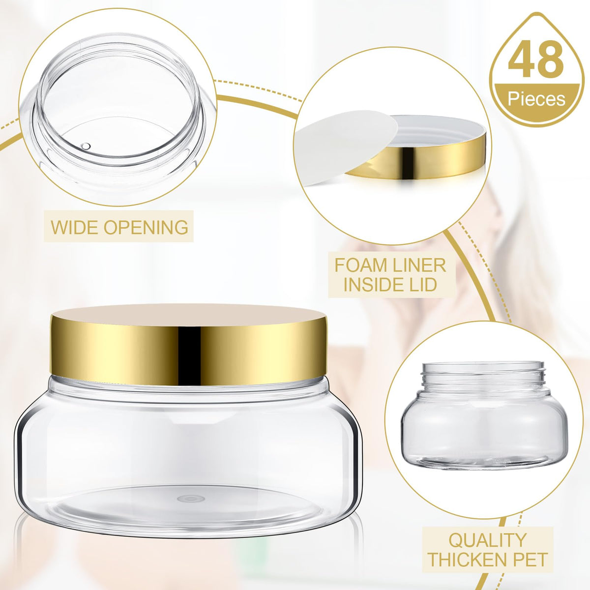 Mumufy PET material jar with leak-proof foam liner, prevents spills during travel.