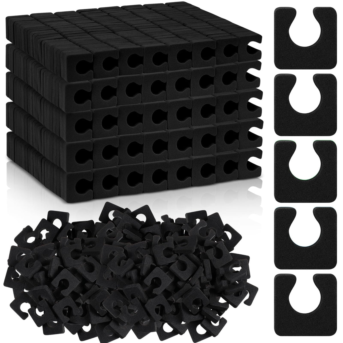Mumufy bulk black toe separators for quick home or salon polish application