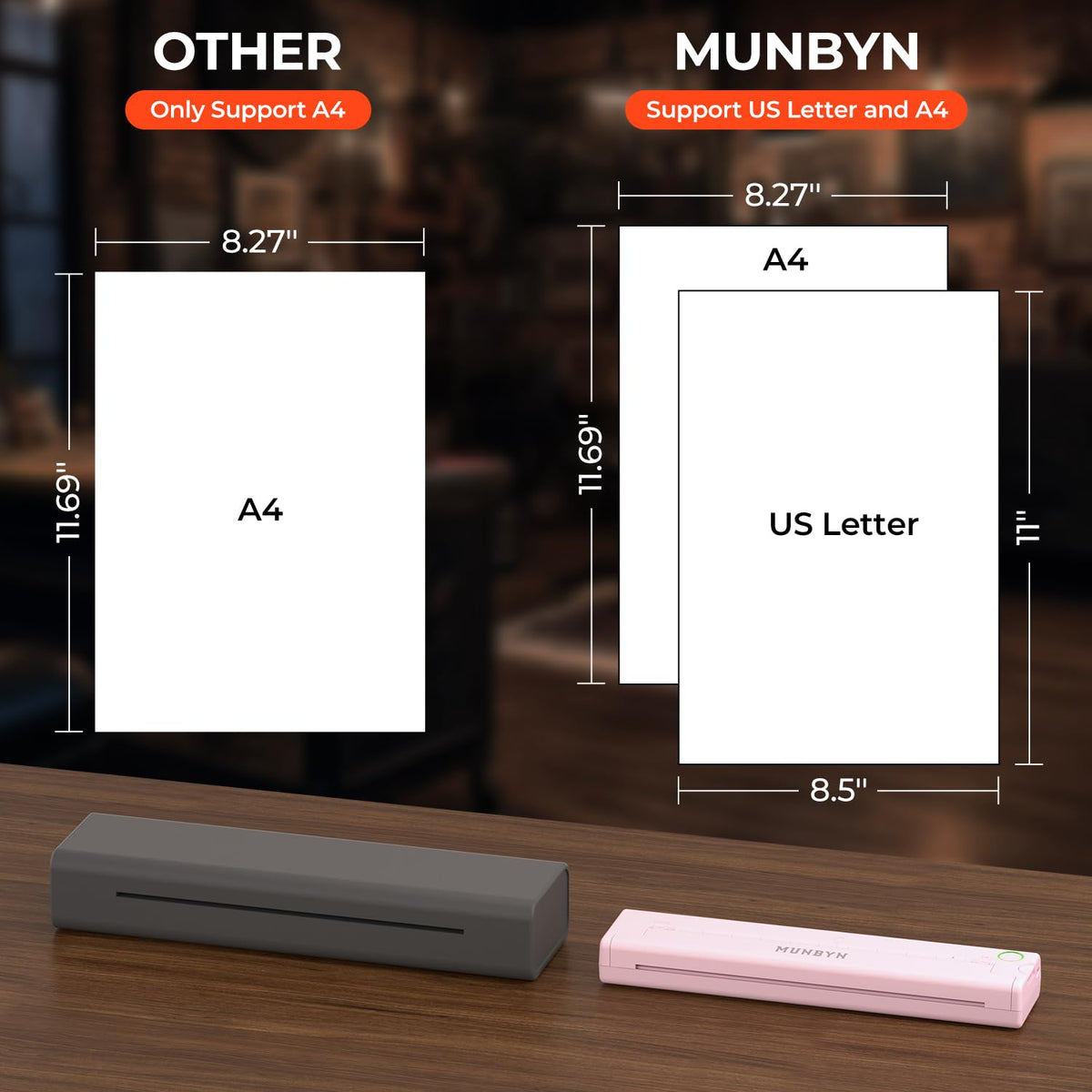 MUNBYN ITP05 compatible with Android and iOS for wireless printing