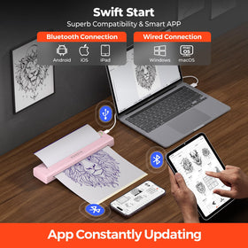 MUNBYN ITP05 app library offers ready made stencils for beginners