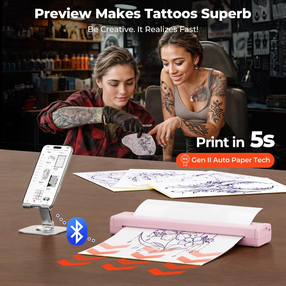 MUNBYN ITP05 inkless thermal printhead delivers crisp lines without ink