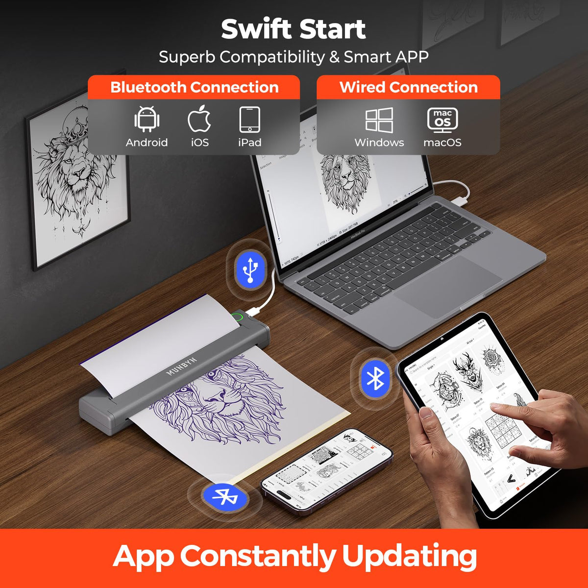 Print preview and batch print via the app