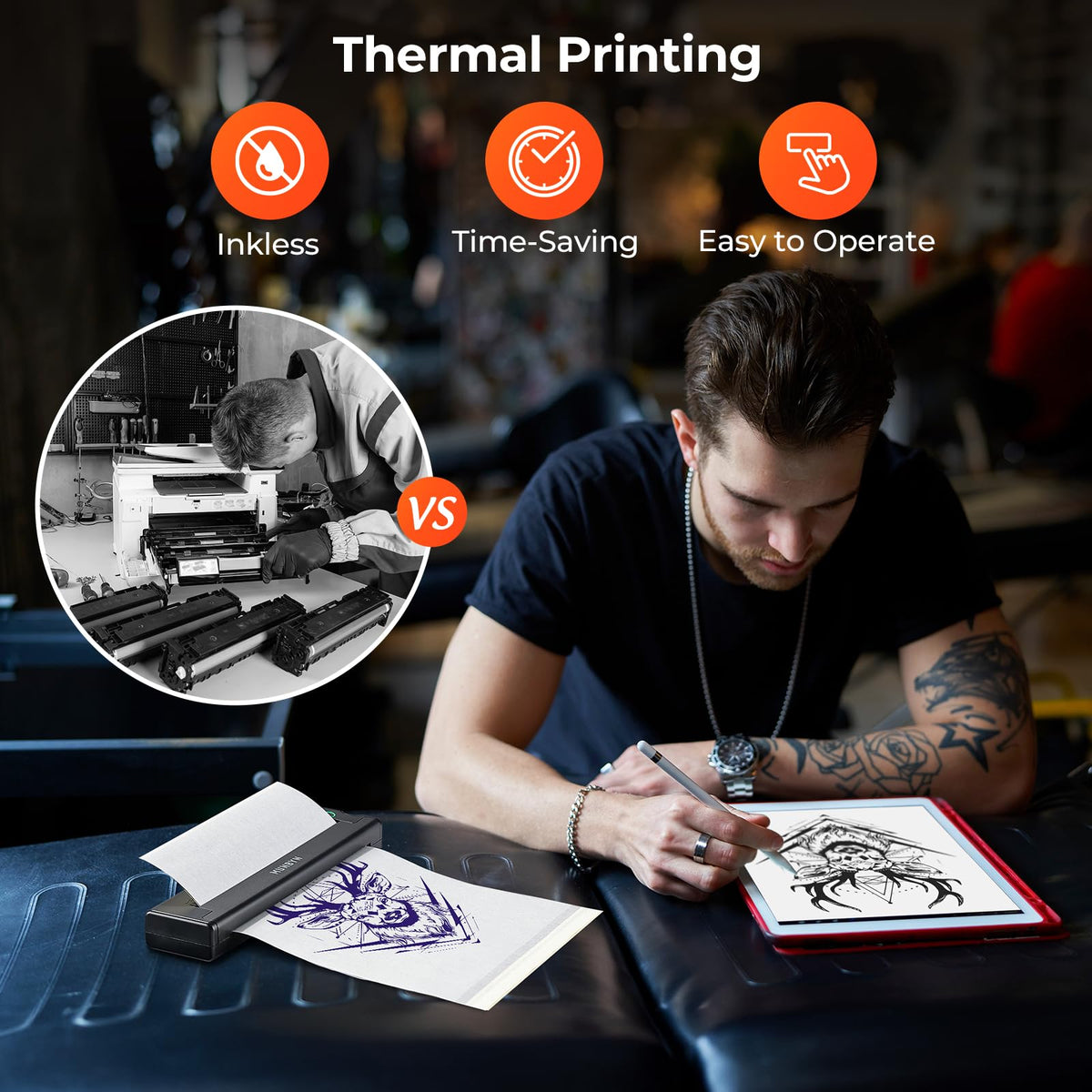 MUNBYN transfer paper compatibility for clear stencil templates