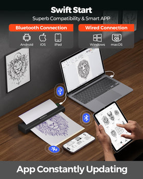 Thermal inkless printhead delivering crisp stencil lines