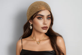 Munyee Hua rhinestone headscarf uses durable materials for daily wear