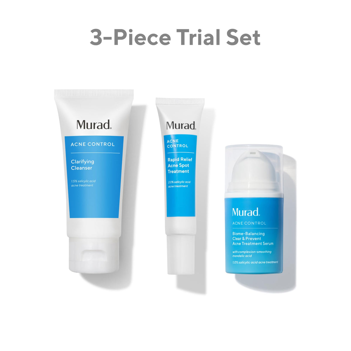 Murad Acne Trial Kit cleanser-tube ready for travel-friendly cleansing and gentle exfoliation