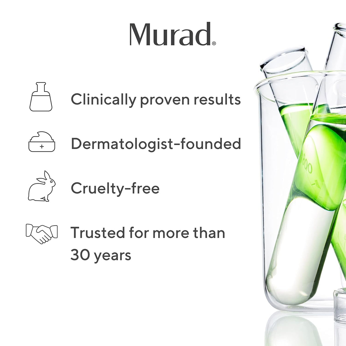 Murad Barrier Repair before-after glow suggests improved skin appearance.