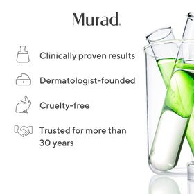 Murad Barrier Repair before-after glow suggests improved skin appearance.