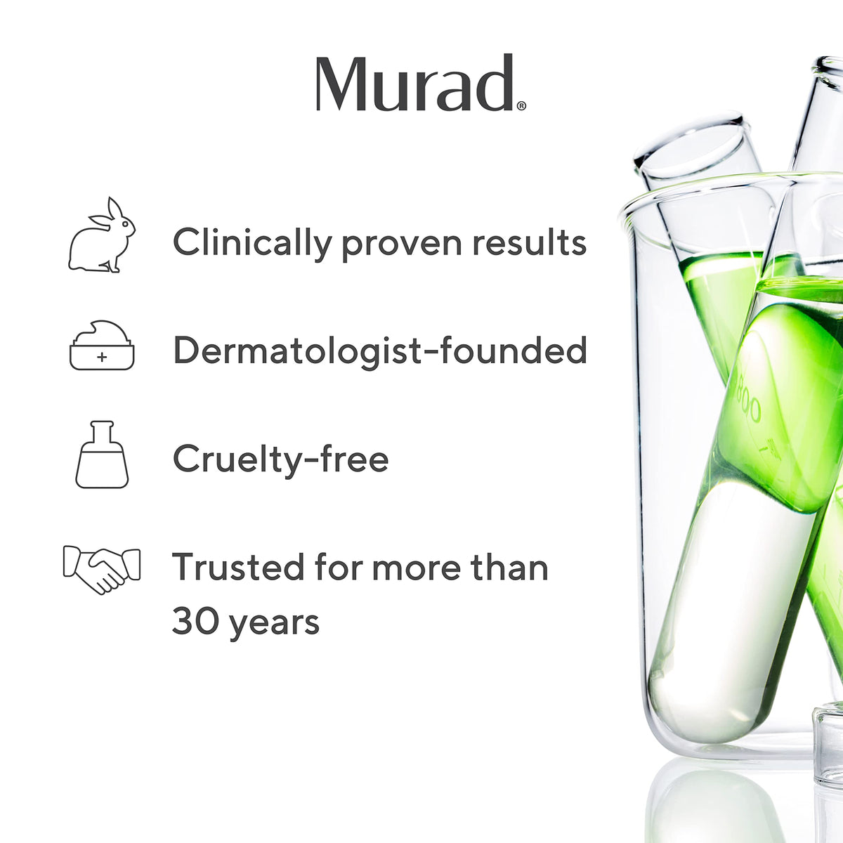 Murad Daily Clarifying Peel bottle on bathroom shelf for evening routine.