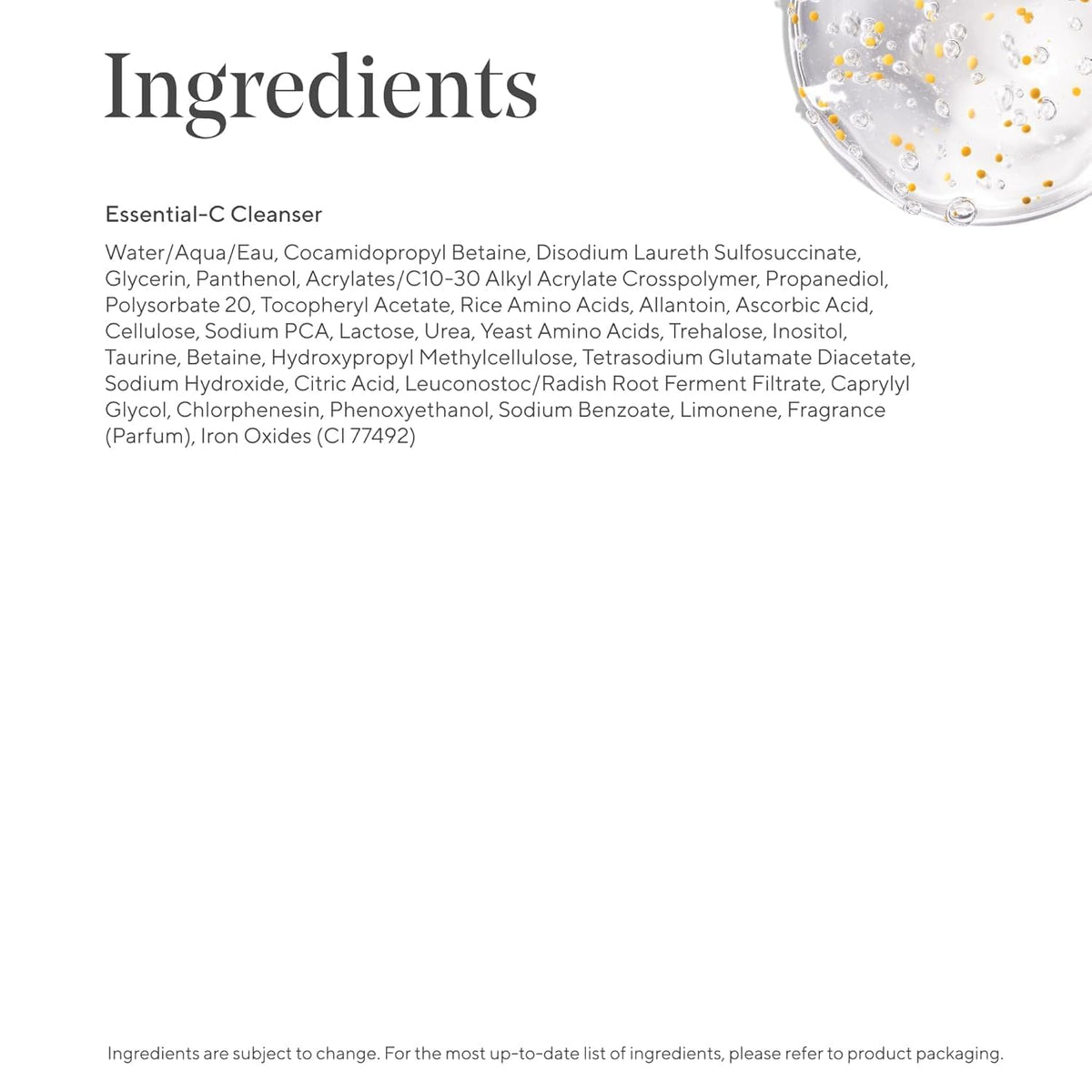 Murad Essential-C Cleanser refreshing lather provides a clean start to your routine