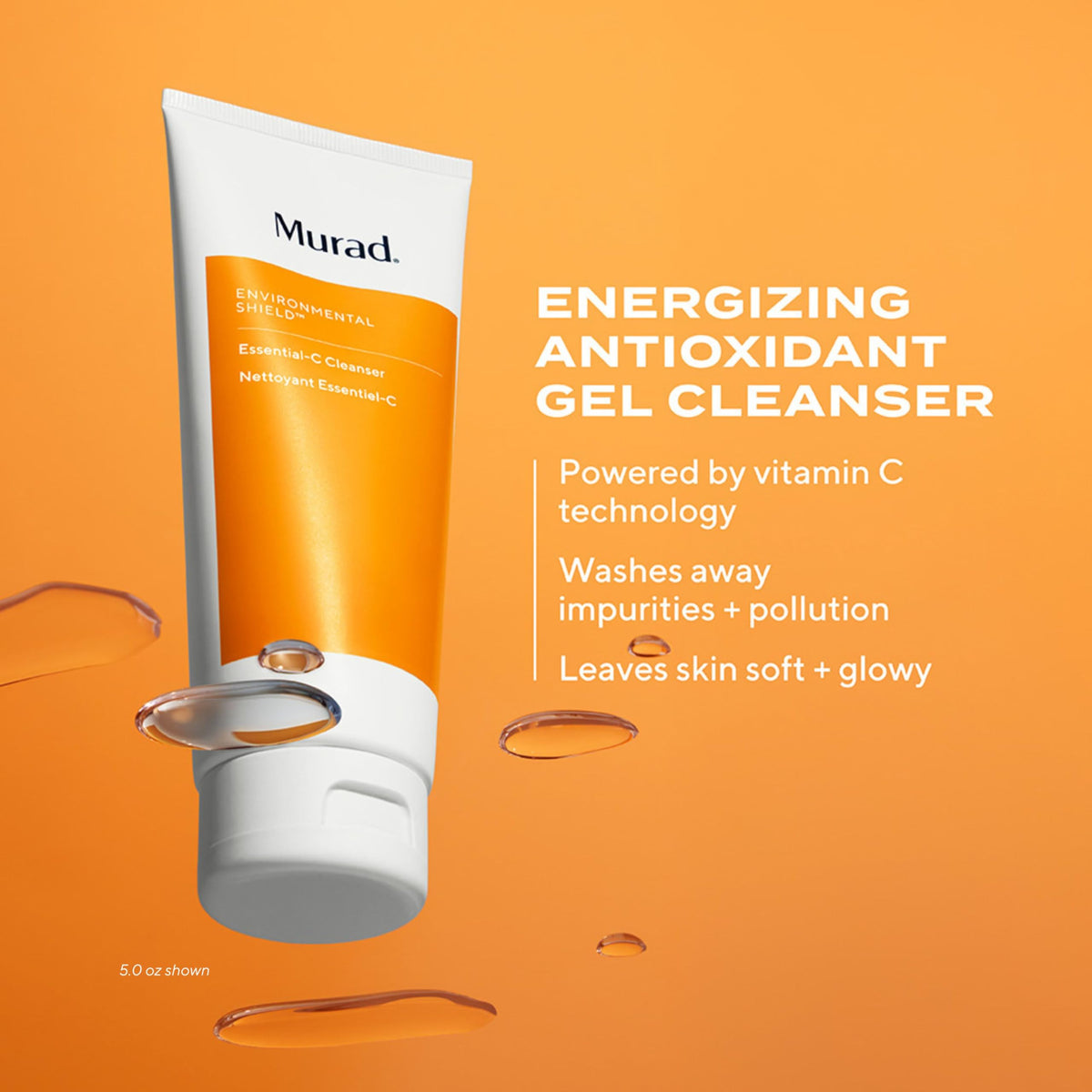 Murad Essential-C Cleanser vitamin-C-rich formula cleanses while supporting antioxidant benefits