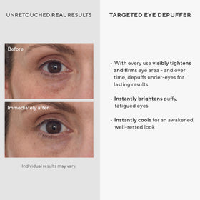 Murad ginseng lily caffeine cream tube highlighting energizing eye care benefits.