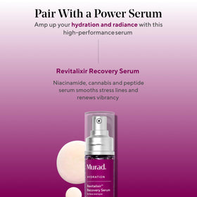 Murad Intense Recovery Cream swirl on cheek communicates deep moisture absorption.