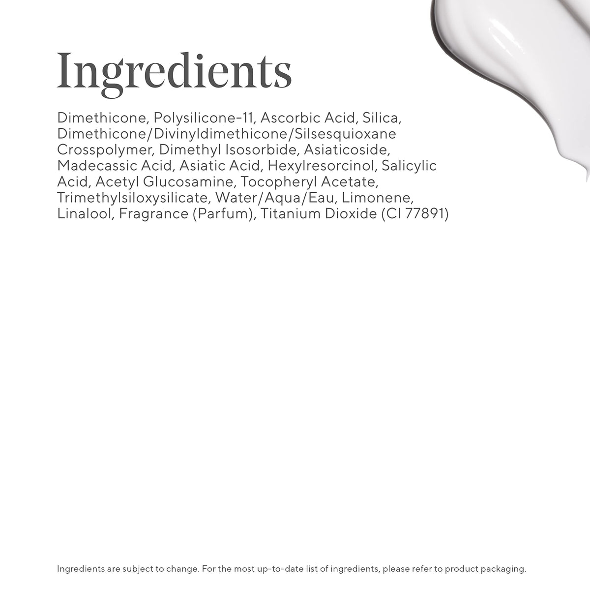 Murad InvisiScar bottle label emphasizes vitamin C and Centella Asiatica benefits