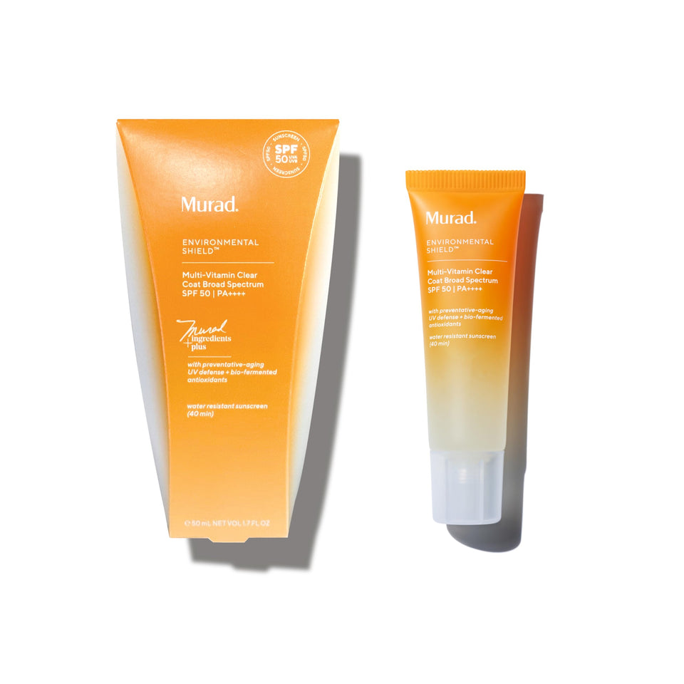 Murad Multi-Vitamin Clear Coat SPF 50 bottle with lightweight finish