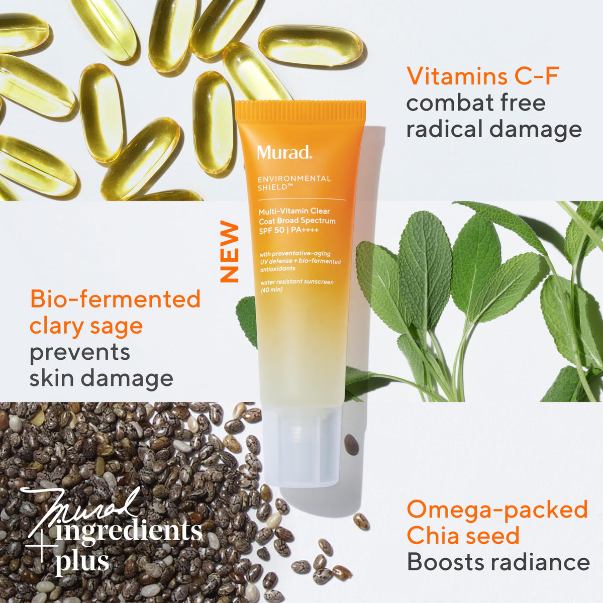 Murad chia-seed nourishment close-up highlighting hydration boost
