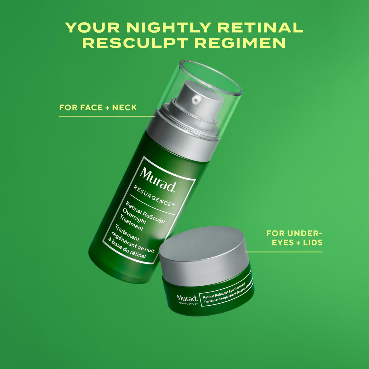 Murad Retinal ReSculpt Eye Lift before-after concept visual for eye area