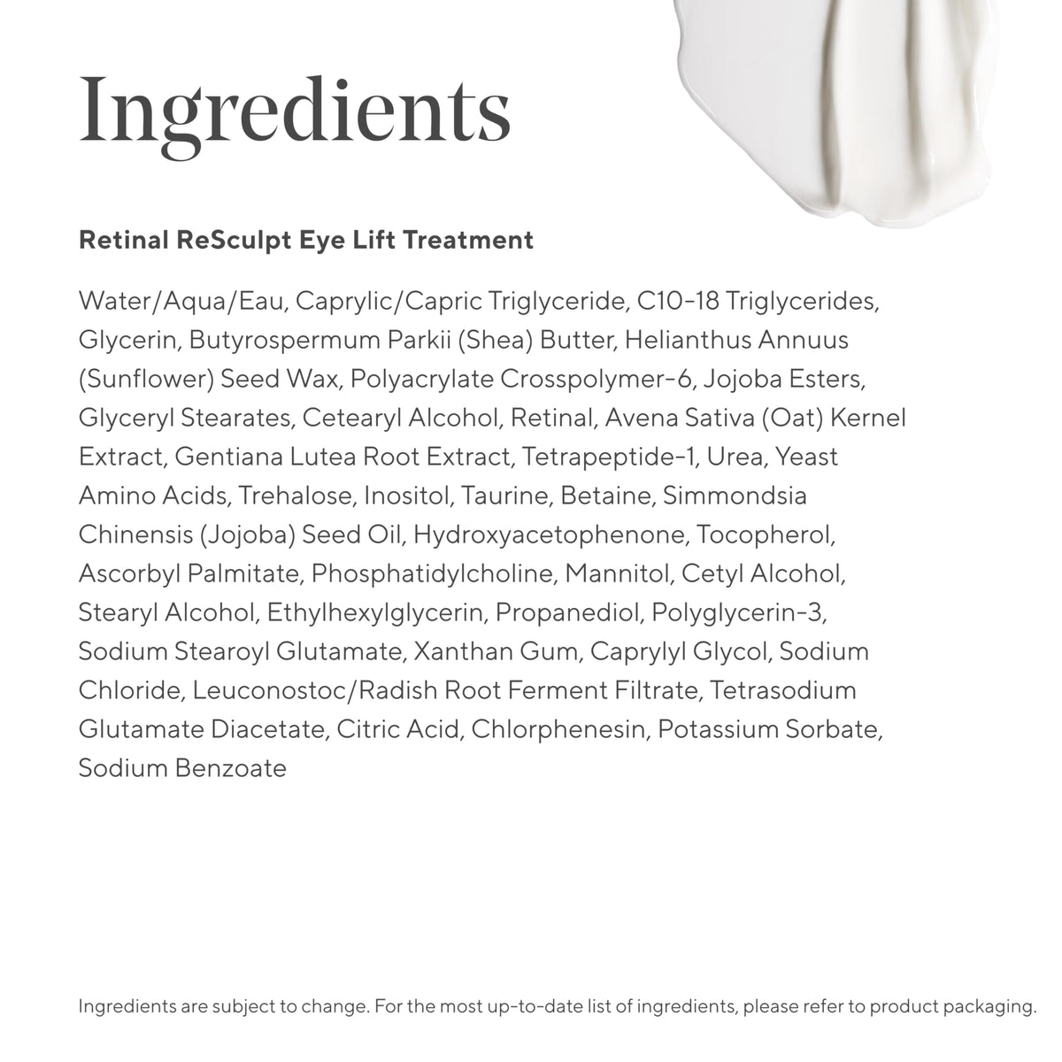 Murad Retinal ReSculpt Eye Lift night routine shot beside moisturizer