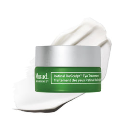 Murad Retinal ReSculpt Eye Lift tube close-up showing creamy texture for gentle nightly use