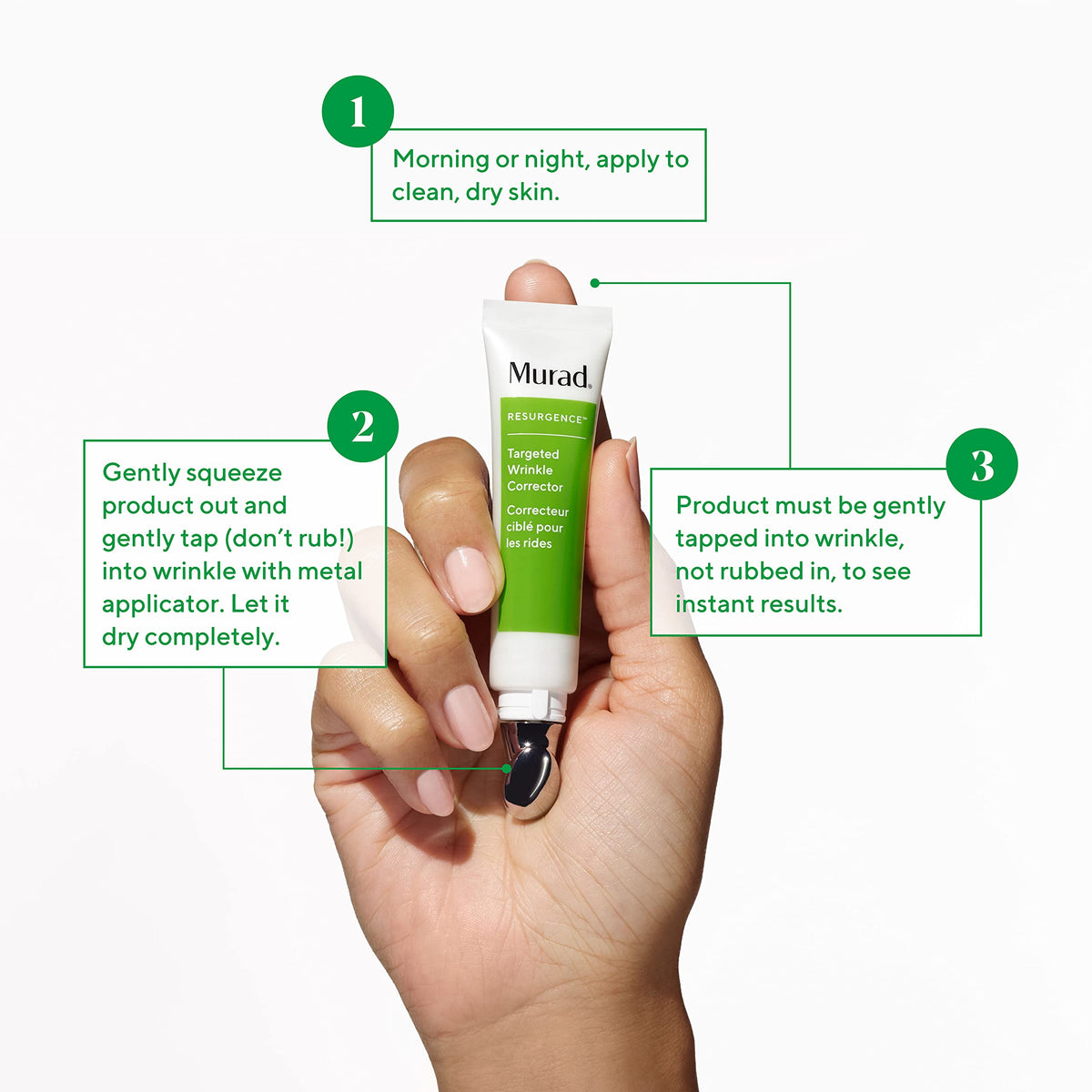 Murad Targeted Wrinkle Corrector being applied to the smile line area.