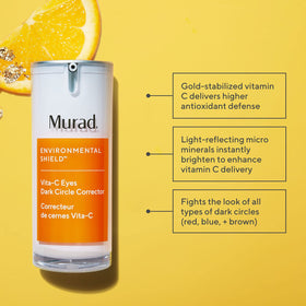 Murad Vita-C Eyes serum dropper for even distribution and cooling feel.