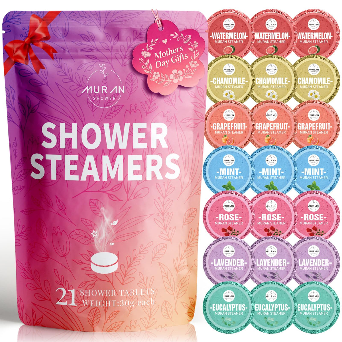MURAN SHOWER lavender steamers for a relaxing bedtime routine