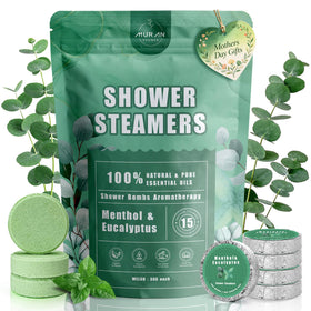 MURAN SHOWER menthol-eucalyptus steamers close-up, refreshing spa-like aroma.