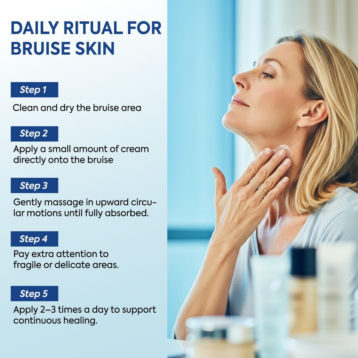 MURASAKI BEAUTY Arnica bruise cream with coconut oil and shea butter for hydration.