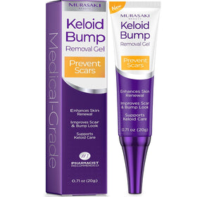 MURASAKI BEAUTY Keloid Bump Gel jar for scar care and piercing bump relief.
