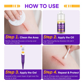 Gel applied to ear or facial skin showing daily care use.
