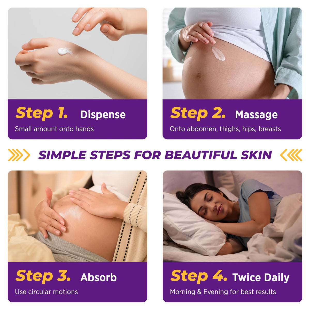 MURASAKI BEAUTY stretch mark cream highlighting hydration from hyaluronic acid and squalane