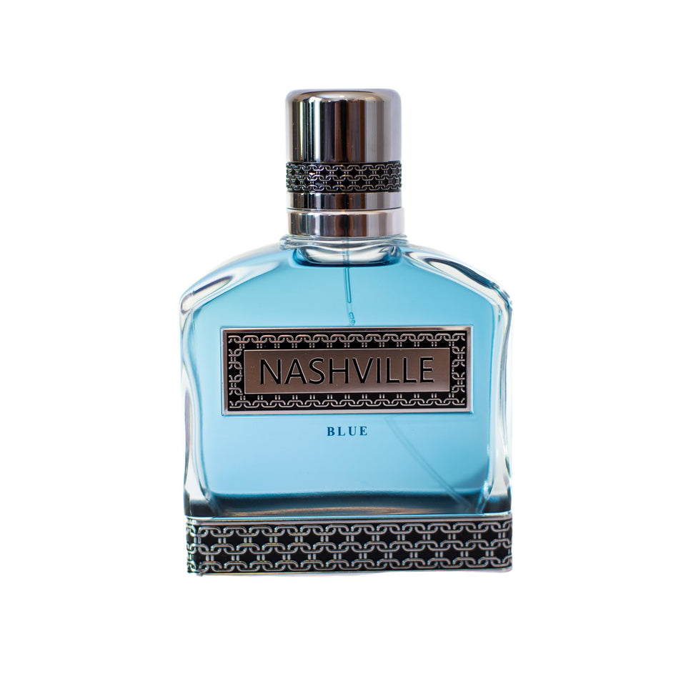 Murcielago Fragrances Nashville Blue bottle close-up for all-day presence