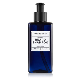 Murdock London beard shampoo bottle front view highlighting premium formula