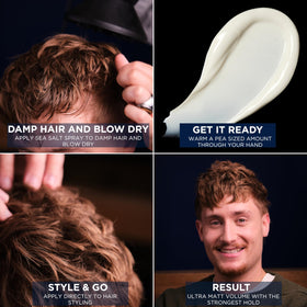 Murdock London Sea Salt Paste blow-dry-step captures salon-inspired results