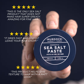 Murdock London Sea Salt Paste label-closeup highlights clean-label ingredients