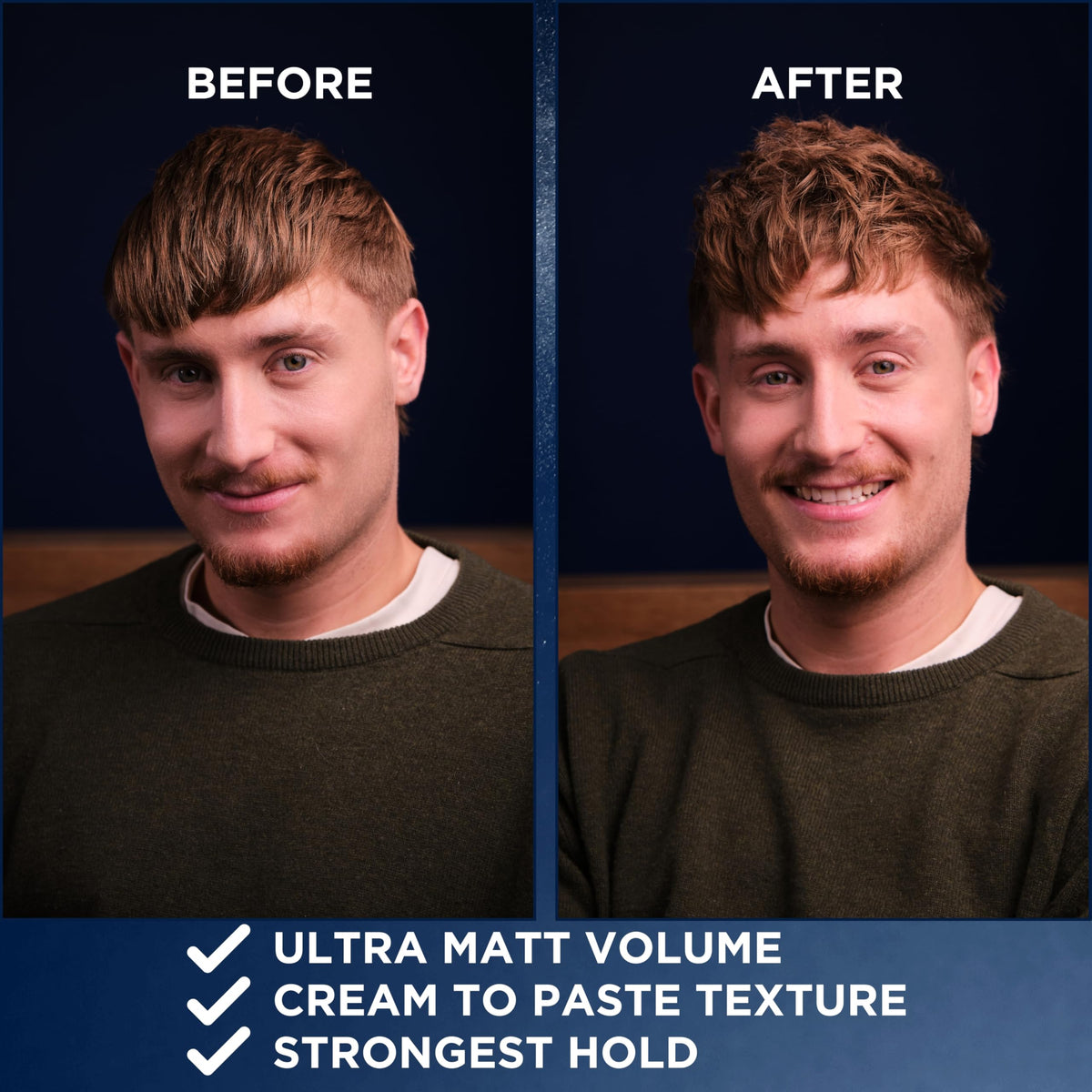 Murdock London Sea Salt Paste matte-volume finish on styled hair