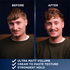 Murdock London Sea Salt Paste matte-volume finish on styled hair