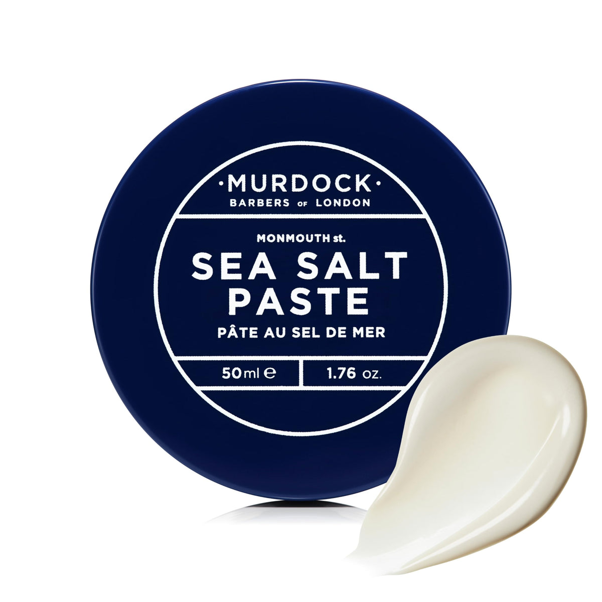 Murdock London Sea Salt Paste tube-front promotes a textured, matte hairstyle