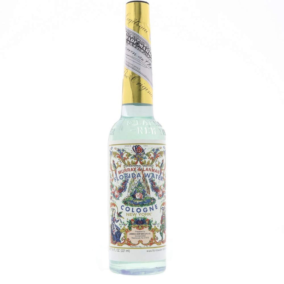 Murray and Lanman Florida Water bottle pour offers a refreshing light floral aroma.