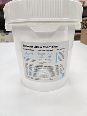Foot basin with Muscle Rehab soak for targeted leg recovery.