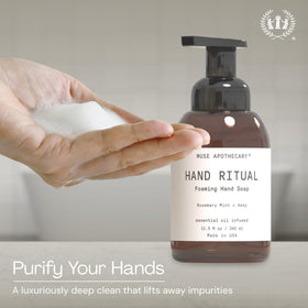 Muse Apothecary Hand Ritual foaming-lather delivers rich, gentle cleansing for daily use