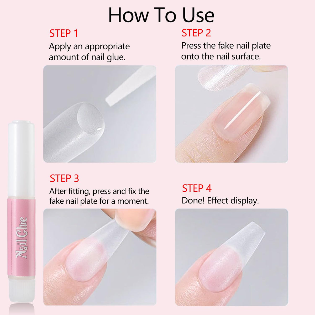 MUSILAN Nail Glue 80 piece kit with crystal glass file