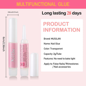 MUSILAN Nail Glue ideal for press-on nails and tips