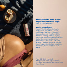 Mustela lotion supports daily care morning and night during pregnancy.