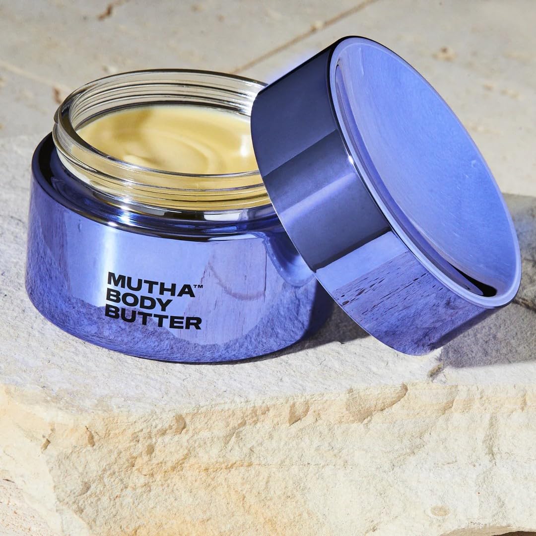 MUTHA Body Butter being massaged into skin for lightweight, long-lasting hydration.