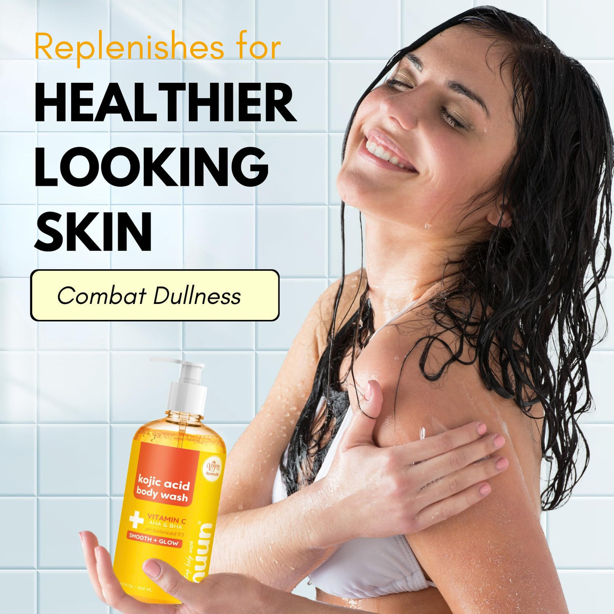 Muun exfoliating body wash with ginger scent for a spa-like experience