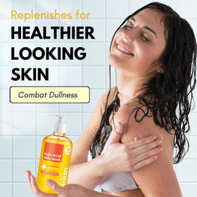 Muun exfoliating body wash with ginger scent for a spa-like experience