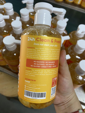 Muun exfoliating body wash rinse-off for hydrated, clean skin